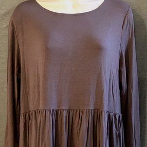 Azules, NWOT purple, long sleeve baby doll dress